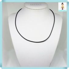 Collana Laccio di Caucciù con chiusura in Argento