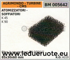 AG19 FILTRO ARIA IN SPUGNA ATOMIZZATORE SOFFIATORE AGRIMONDO TURBINE CMS K 45 90