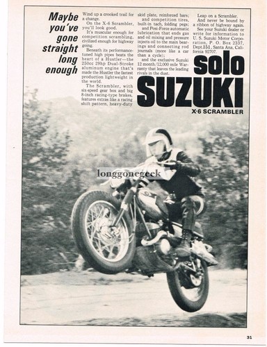 Suzuki scrambler 1966 - x-6,