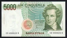 5000 LIRE BELLINI LETTERA D
