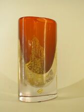 STUNNING Murano glass handmade vase vaso SOMMERSO Pino Signoretto signed gold 