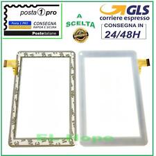 TOUCH SCREEN VETRO Audiola Tab 0377 DIGITIZER ORIGINALE BIANCO