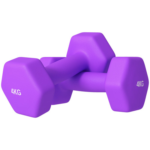 Manubri 2x4kg viola plastica - manubri,