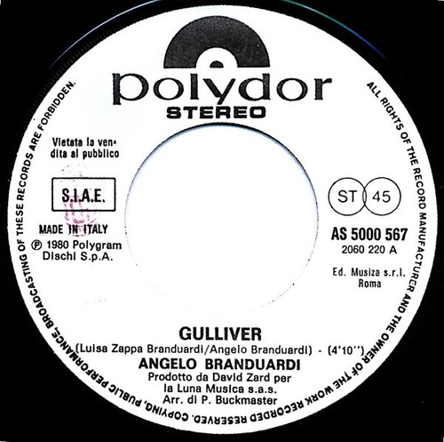 Angelo branduardi gulliver - angelo, –