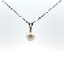 Sterling 7.9mm Bottone Perla