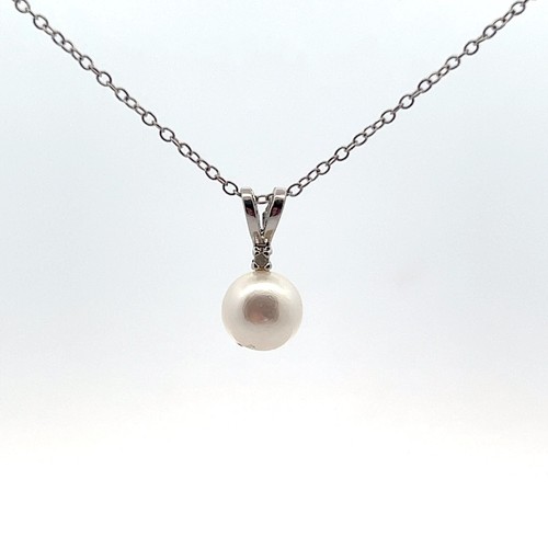 Sterling 9mm bottone perla - sterling, 7.9mm