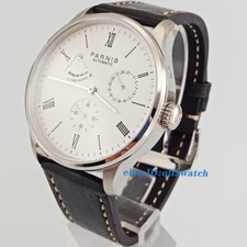 42mm Parnis SS. Orologio Uomo Automatico Cassa Data Quadrante Bianco Riserva di Carica 2470