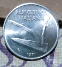 10 Lire SPIGHE 1971 FDC-UNCIRCULATED No CIRCULADA Unzirkuliert Molto Rara 