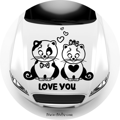 Adesivo auto love you - love,