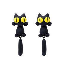 Orecchini gatto nero ragazza
