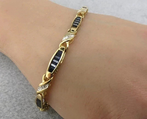 Bracciale tennis 10ct taglio - bracciale,