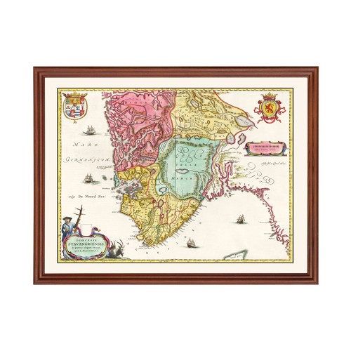 Vecchia mappa della norvegia - vecchia,