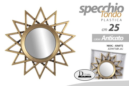 Specchio stella oro anticato - stella,