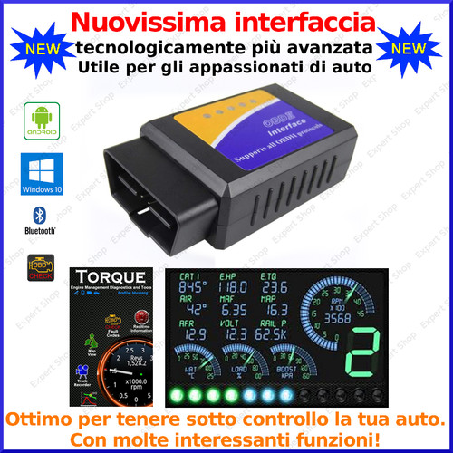 Mini interfaccia diagnosi obd2 - interfaccia,