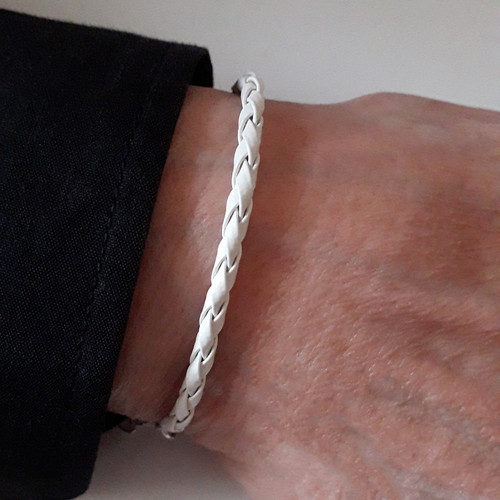 Bracciale bianco corda - bracciale,