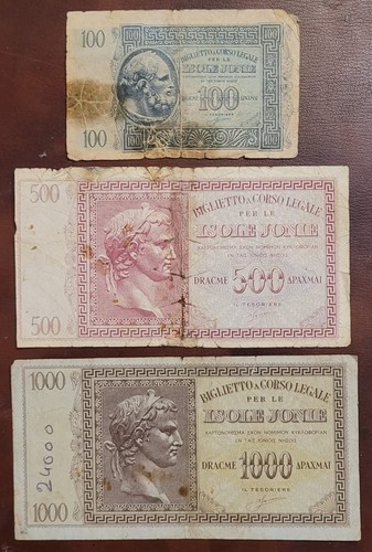 Italia ww2 lotto banconote - italia,