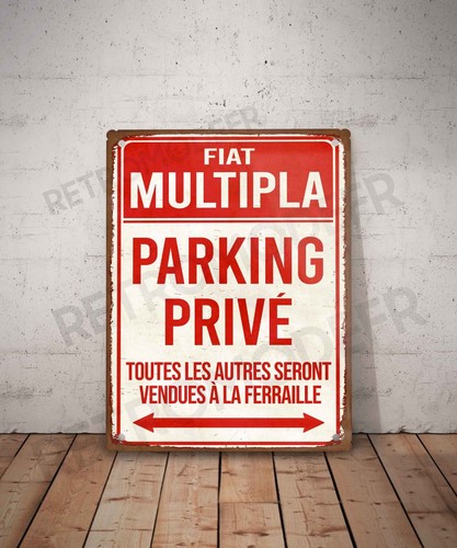 Plaque métal vintage fiat - métal,