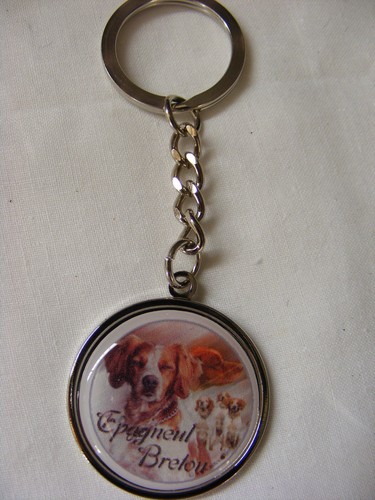 Porte clés métal chien - en,
