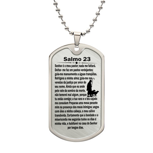 Collana targhetta cane salmo - targhetta,