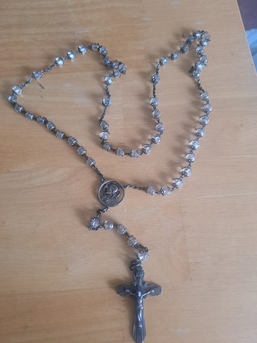 Antico rosario ornato argento