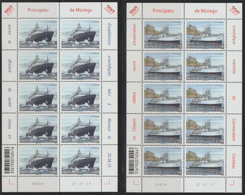 Monaco 2 feuillets - monaco.,