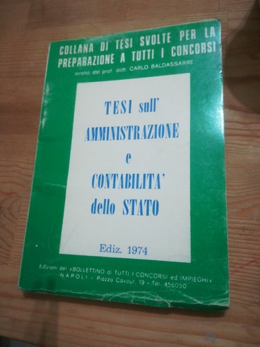 Tesi sull amministrazione - sull'amministrazione, e