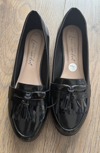Mocassini neri con frange - , new