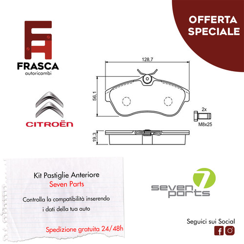 Pastiglie freno seven parts - freno,