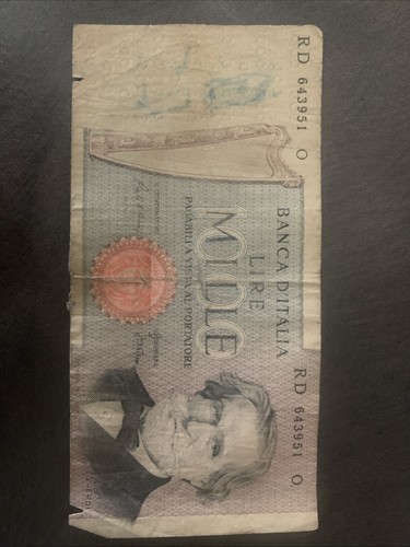 1000 lire giuseppe verdi 1969 - lire,