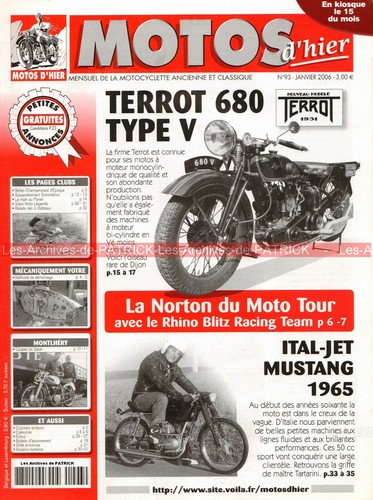 Motos hier terrot - motos, d'hier