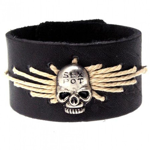 Semplice pelle bracciale - pelle-,