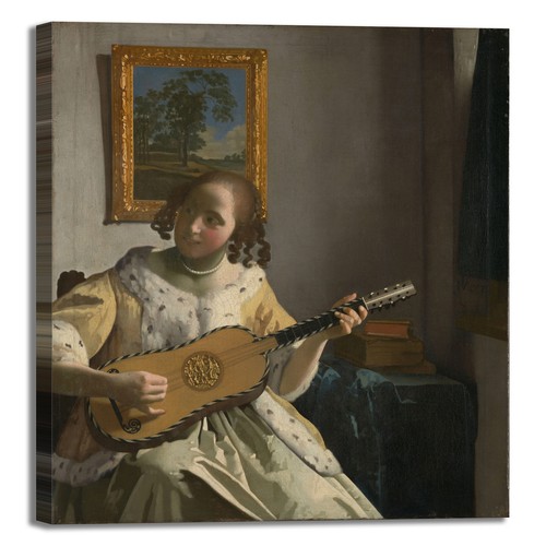Vermeer donna suona - , chitarra