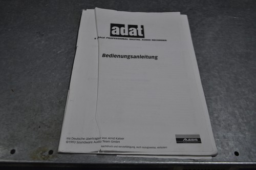 Alesis adat manuale - alesis, di