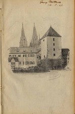 1920 Wagner: Studi sull'architettura romanica a Ratisbona. (53376AB)