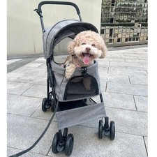 Passeggino grigio pieghevole