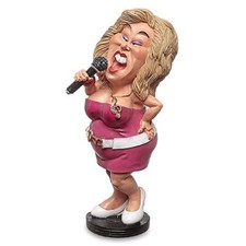 Statuina mestieri Cantante Donna statuetta caricatura professione regalo collezi