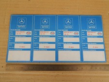 ETICHETTE ORIGINALI TAGLIANDO VINTAGE MERCEDES BENZ 220 W123 SEC SEL 450 PAGODA 