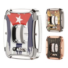 LUBINSKI Tagliasigari Forbici a Ghigliottina Lusso Doppia Lama Cesoia Stile Retrò