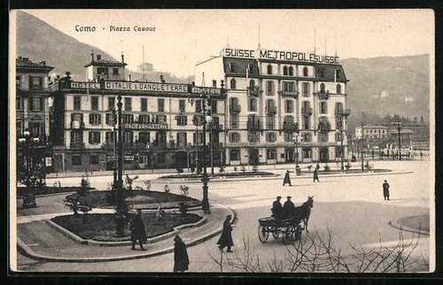 Cartolina como piazza cavour - cartolina,