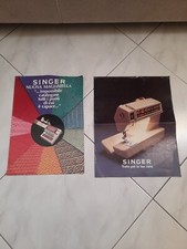 SINGER - COPPIA BROCHURE VECCHI MODELLI  - VINTAGE