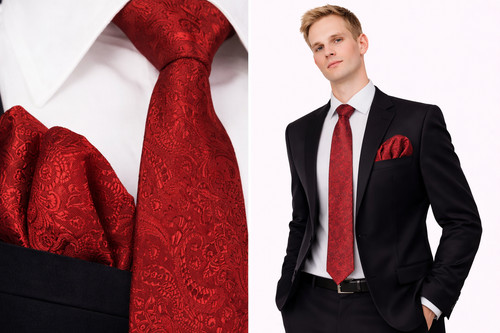 Rosso uomo cravatta - cravatta, e