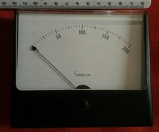 Voltmetro Simpson analogico da Pannello 0-200mV Senza serigrafie 