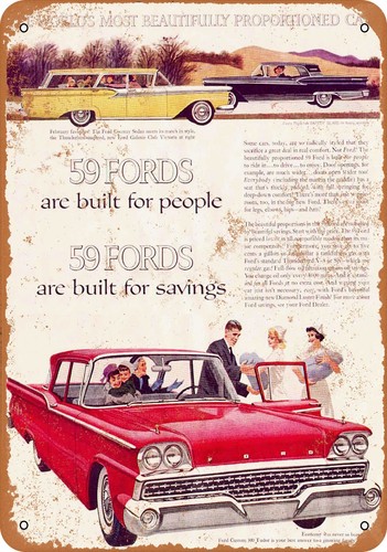Insegna metallo ford 1959 - -,