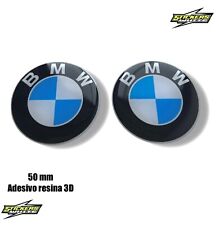 ADESIVO COMPATIBILE LOGO BMW DESIGN 3D 50mm RESINA AUTO/MOTO  STEMMA TONDO