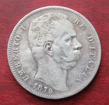 5 LIRE 1879 2 Tipo Umberto I