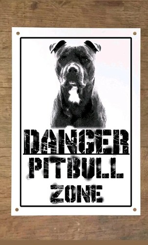Danger pitbull zone targa - danger,