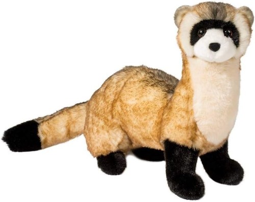 Peluche furetto con piedi neri