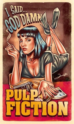 Pulp fiction 42x25cm - 42x25cm,