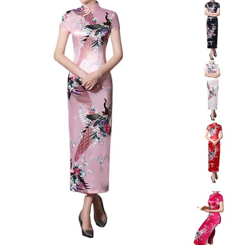 Abito lungo cinese cheongsam