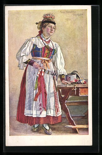 Cartolina artista sirenetta - d'artista,